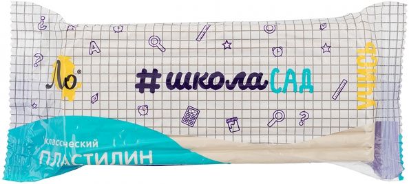 Пластилин классический 240 гр "Учись" белый