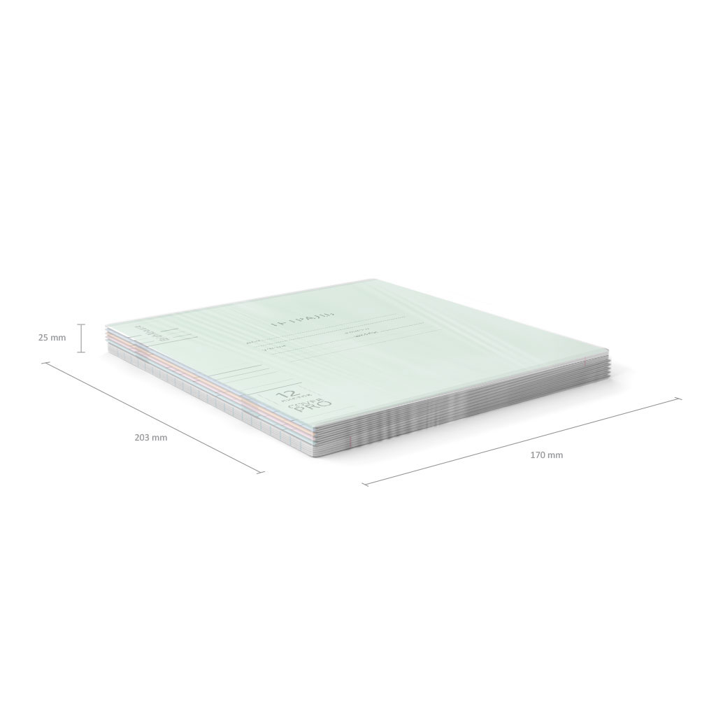 Тетрадь школьная ученическая с пластиковой обложкой на скобе ErichKrause Классика CoverPro matt, Dream, А5+, 12 листов, линейка_MIX-PACK