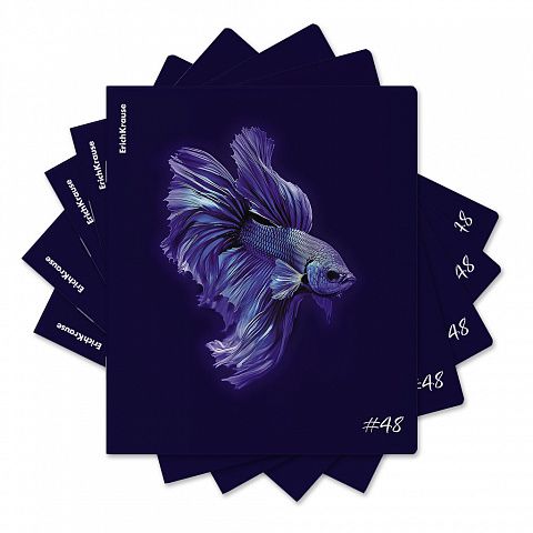 Тетрадь А5 48л кл. Erich Krause "Indigo", ламинация soft-touch+выборочный УФ-лак_MIX-PACK