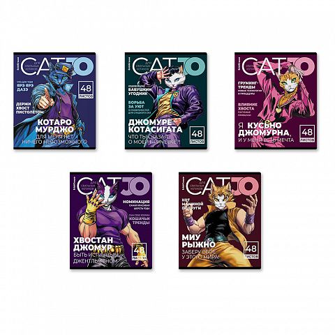 Тетрадь А5 48л кл. Erich Krause "CatJo" глянцевая ламинация  MIX-PACK