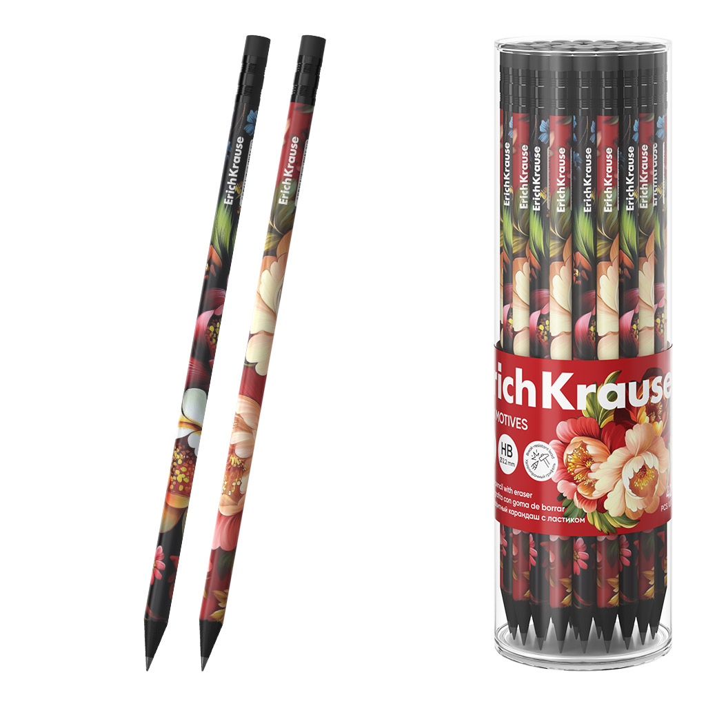 Карандаш Folk Motives НВ круглый, тубус