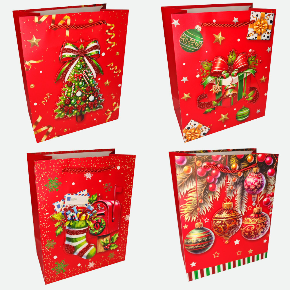 Пакет подар. бум. новогодн. 31*40*12 см 210 гр/м2
