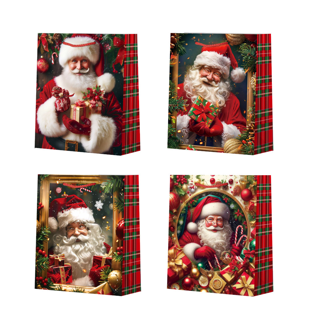 Пакет подар. бум. новогодн. 43*55*15 см 210 гр/м2 "Санта" мик дизайнов
