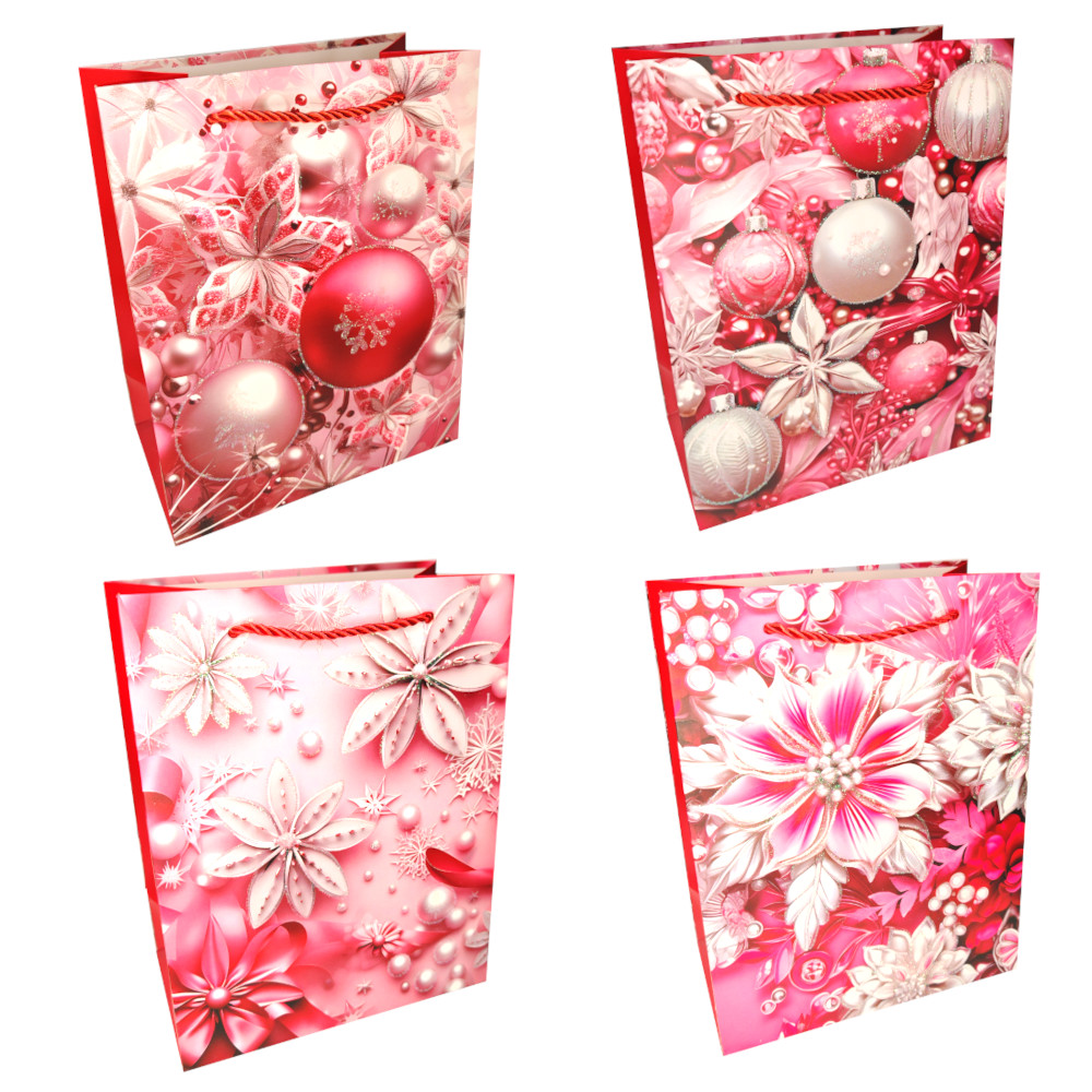 Пакет подар. бум. новогодн. 26*32*10 см 210 гр/м2 "Нежность"