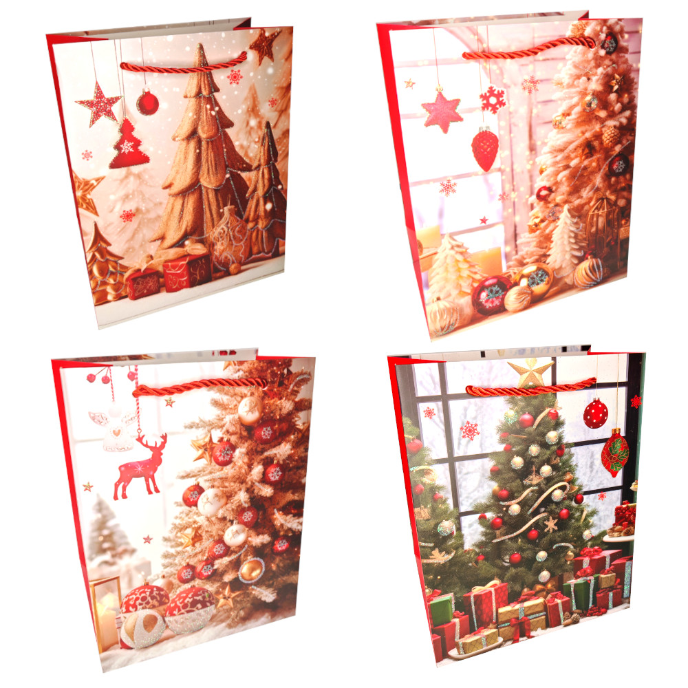 Пакет подар. бум. новогодн. 31*40*12 см 210 гр/м2 "Атмосфера праздника"