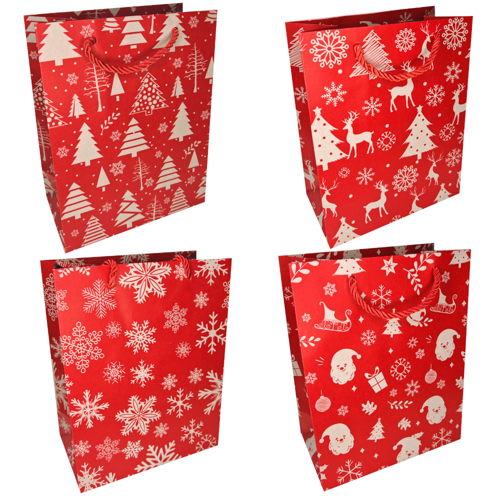 Пакет подар. бум. новогодн. крафт 18*23*10 см 200 гр/м2 "Новогодний"