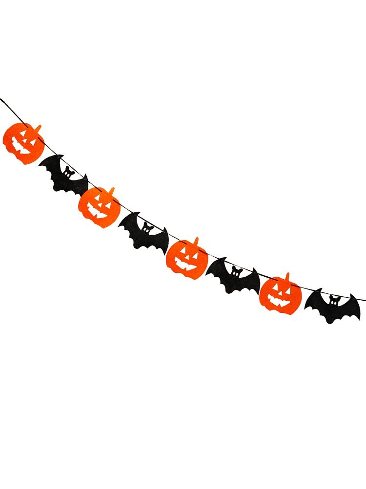 Гирлянда "Тыквы и мыши" 3м фетр