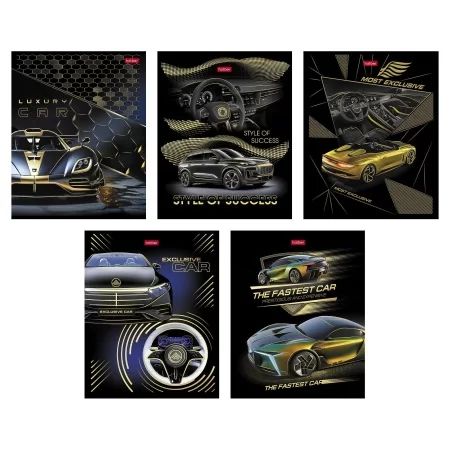 Тетрадь А5 48л кл. Hatber "Роскошь и стиль" мат.лам., 3Dфольга, 5диз.в блоке