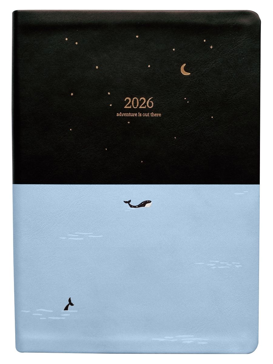 Ежедневник дат. 2026г А5 176л., кожзам, интегр.пер. "Adventure"  +ПОДАРОК