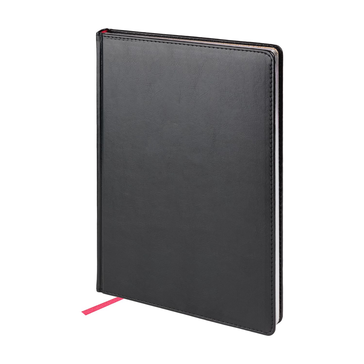 Ежедневник недат. А4 136л., кожзам, тв.обл. "Sidney Nebraska. Черный" ляссе