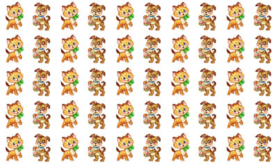 Наклейки-оценки 9*16см "Котята и щенки"