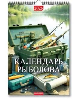Календарь Ригель  340*490мм на 2026г. Календарь рыболова