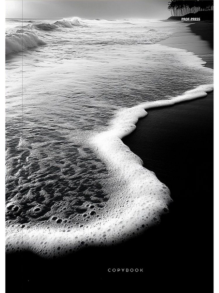 Тетрадь А4  96л кл. гребень Проф-Пресс "Морская пена - 4" софт-тач