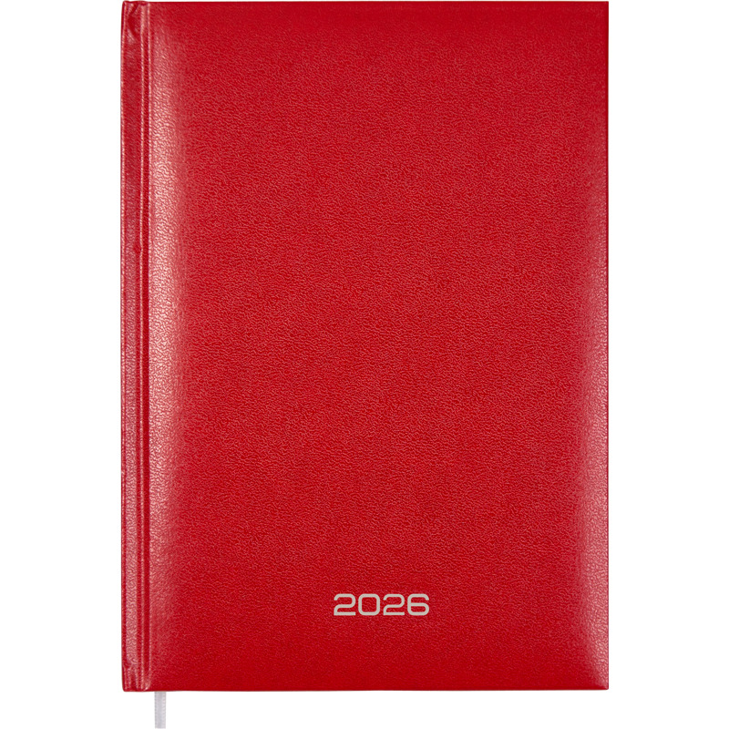 Ежедневник дат. 2026г А5 Attomex. Orion 336стр., красный, тв.обл., бумвинил, ляссе