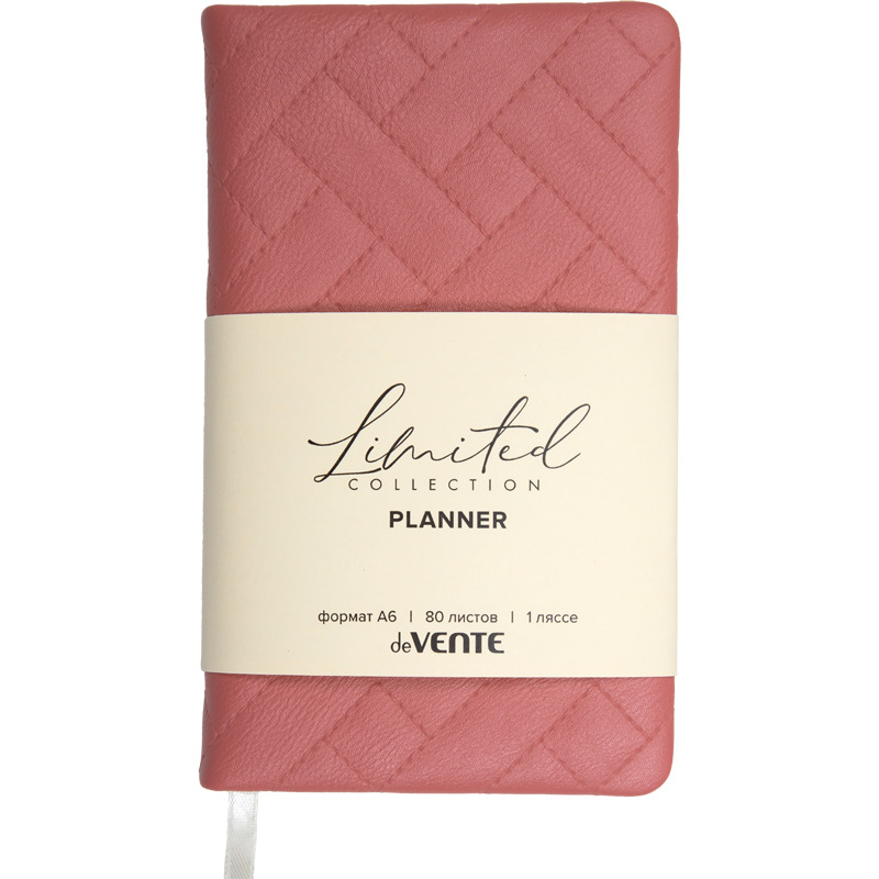 Планинг недат. 100*170мм  80л.,кожзам "Elizabeth" нежно-коралловый, 70м/г2