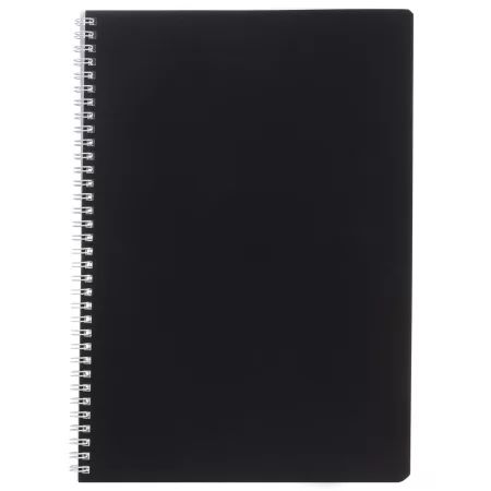 Тетрадь А4  96л кл. гребень Hatber "SoloMatte. Черный бархат" перф., софт-тач