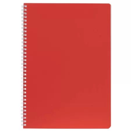 Тетрадь А4  96л кл. гребень Hatber "SoloMatte. Красный шелк" перф., софт-тач