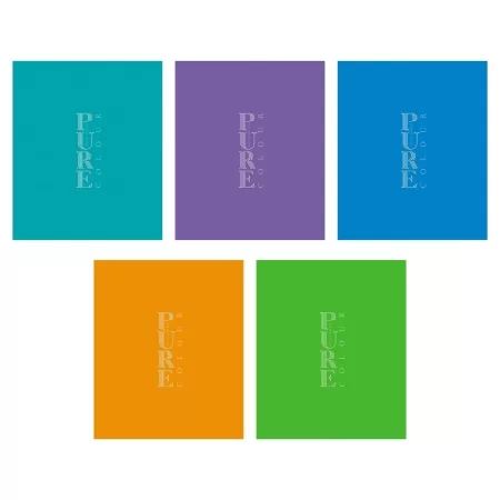 Тетрадь А5 48л ЛИН. Hatber "PUREcolour" 5 диз.в блоке, белизна 92%