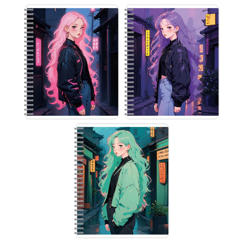 Тетрадь А5  48л кл. гребень Academy Style "Мой стиль" УФ-лак