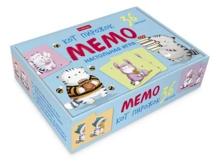 Игра Мемо "Приключения кота Пирожка"  (36 карточек)