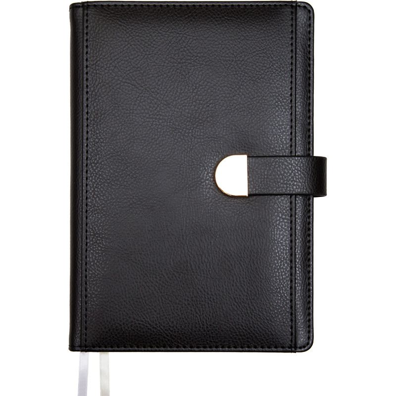 Ежедневник дат. 2026г А5 deVENTE Denver 336стр., черный, тв.обложка, кожзам, ляссе, карман