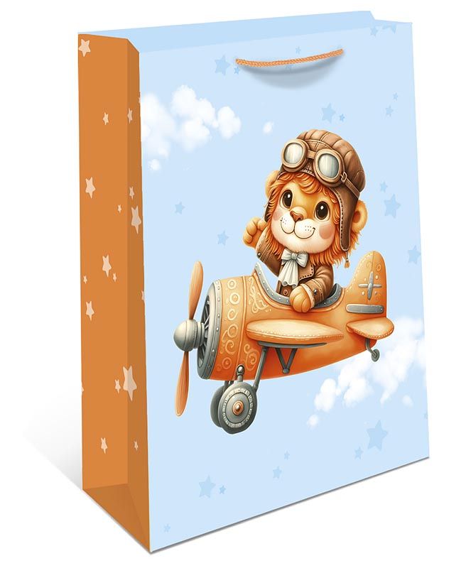 Пакет подар. бумажн. 18*23*10 см, 130гр/м2  Пилот