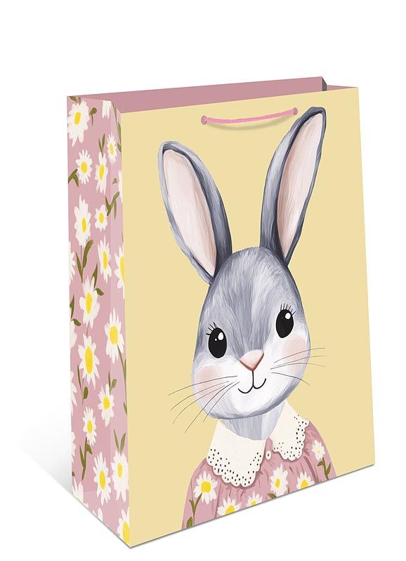 Пакет подар. бумажн. 33*42*10 см, 130гр/м2 Зайка