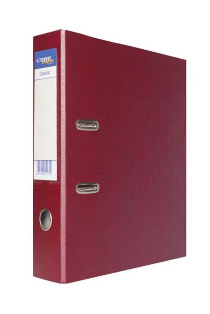 Регистратор А4  75мм PVC, Classic, вишня