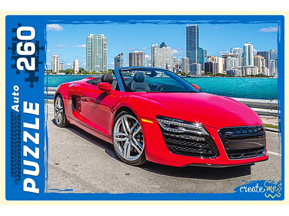 Пазлы  260 элементов  237*330мм. "Красный автомобиль"