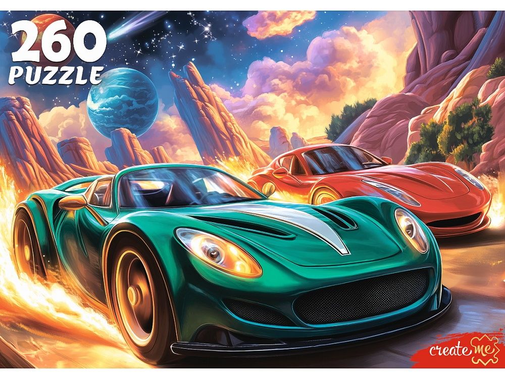 Пазлы  260 элементов  237*330мм. "Крутые машины в космосе"