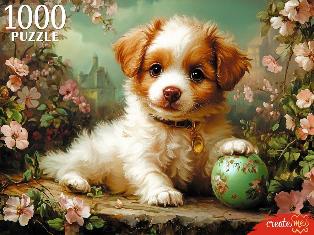 Пазлы 1000 элементов  685*480мм. "Игривый щенок"