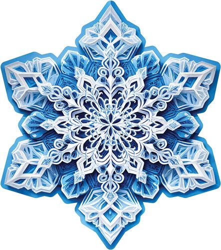 Плакат фигурный 22*23см "Снежинка"