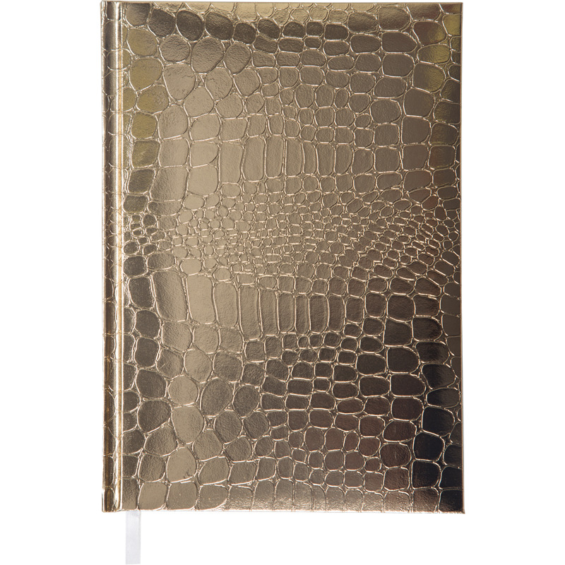 Записная книжка B6  80л. кожзам Arkona", тв.обл., клетка, золотистая