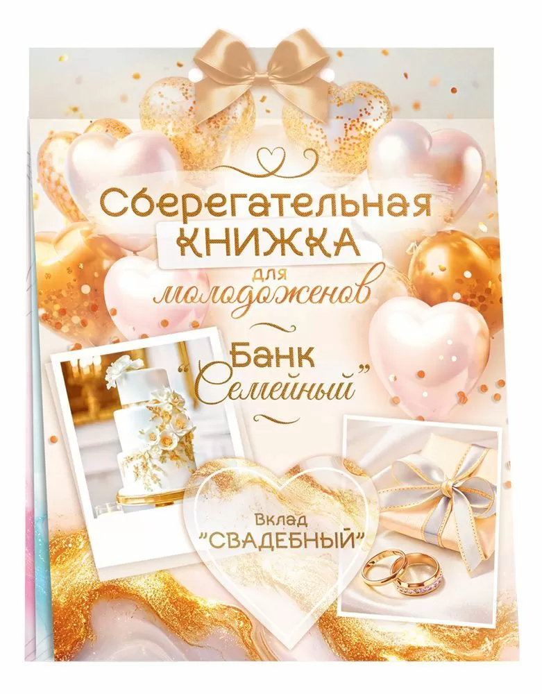 Конверт для денег Сберегательная книжка. Вклад «Свадебный»
