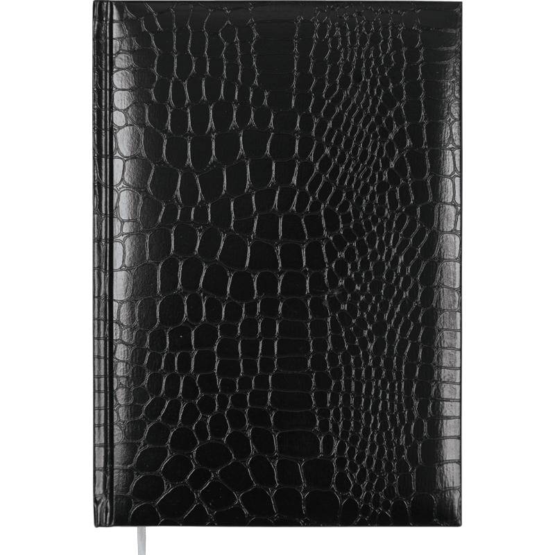 Записная книжка 145*205мм  80л. "Arkona" черная, тв. обложка, иск. кожа, клетка