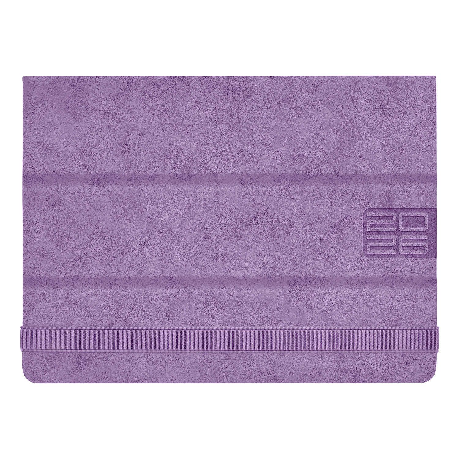 Планинг дат. 2026г 250*190мм 56л., кожзам., тв.пер. "Вачетто глосс сиреневый" +ПОДАРОК