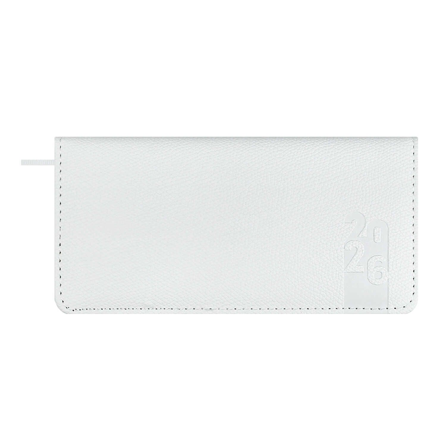 Планинг дат. 2026г 170*88мм 64л., кожзам., тв.пер. "Джут белый"  +ПОДАРОК