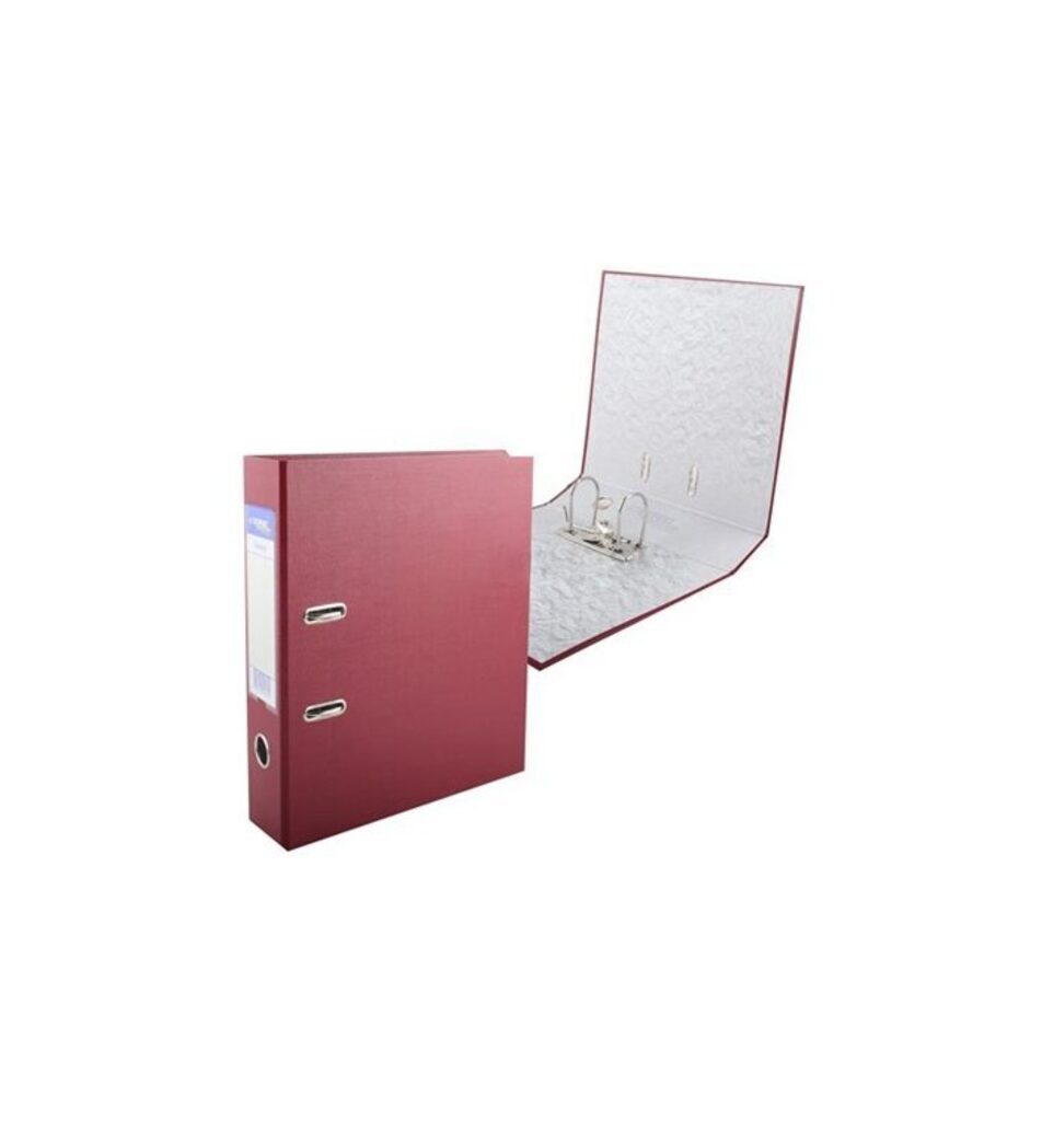 Регистратор А4  50мм PVC, Classic, вишня, карман