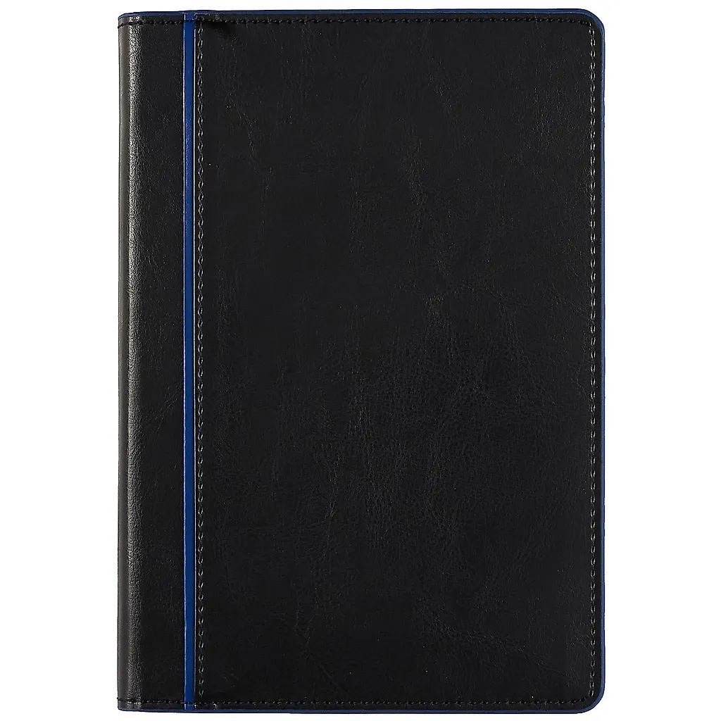 Ежедневник-органайзер недат. А5 кожзам., тв.пер., 160л. "Саржа черный"