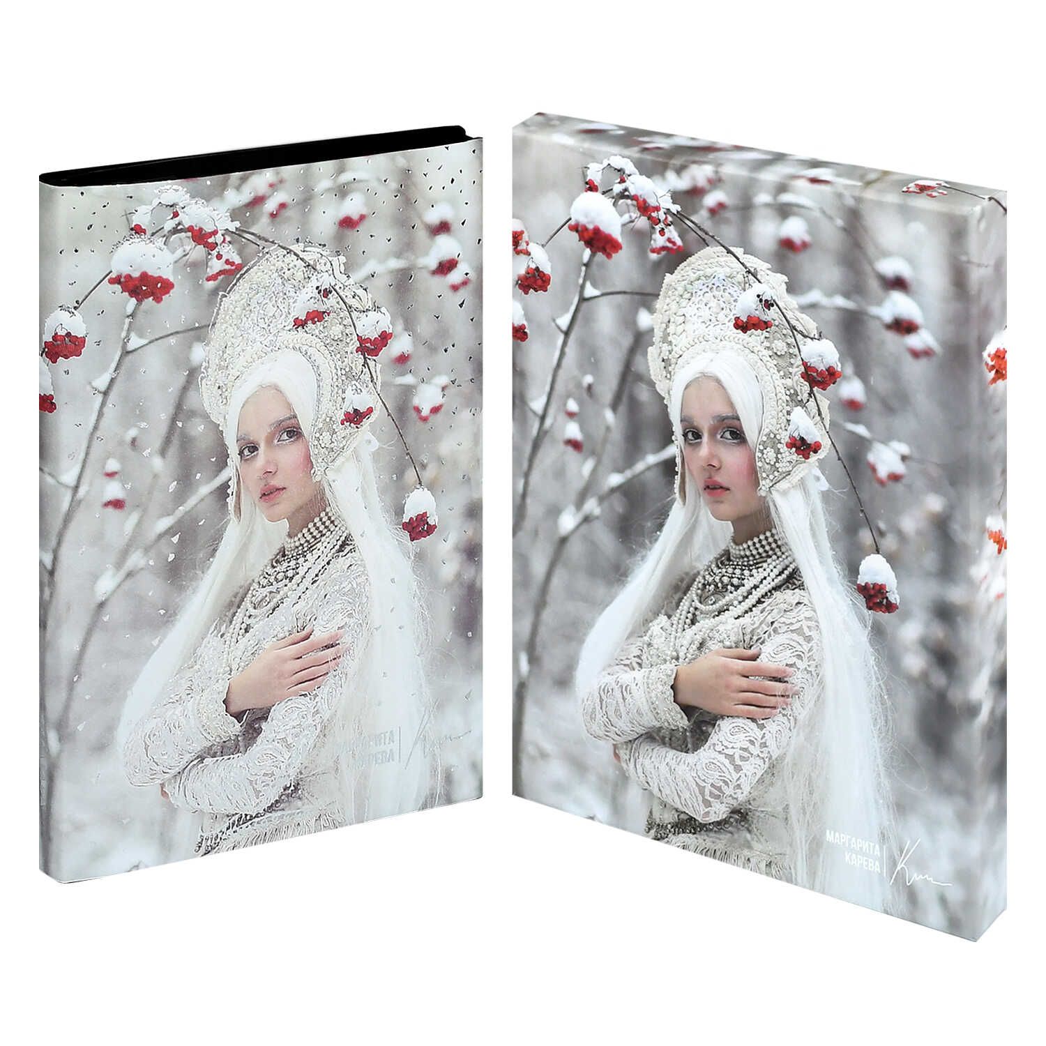 Ежедневник недат. А5 120л. кожзам, мягк.пер. "#Маргарита Карева. Рябина" ляссе