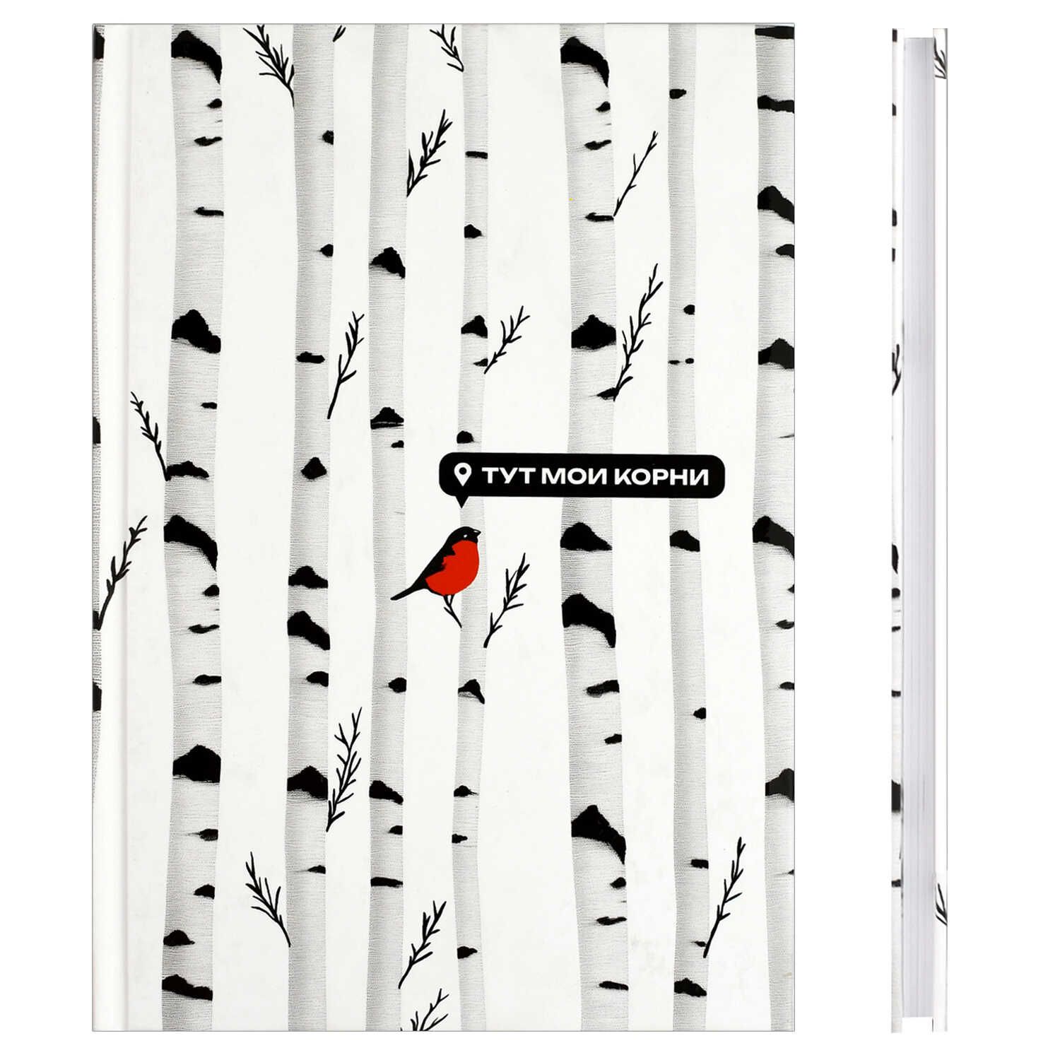 Ежедневник недат. А5  64л. 7БЦ "Diary. Береза" мат.лам., выб.УФ-лак