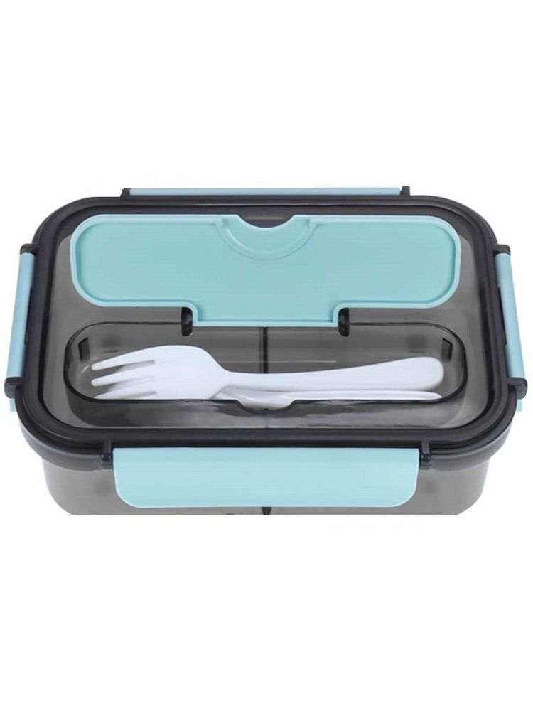 Ланч-бокс 2 отд., 1100мл "Время обеда" вилка, ложка