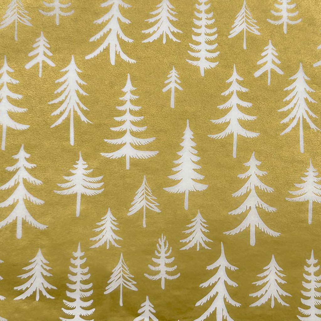 Набор ErichKrause Decor 4 листа упаковочной бумаги тишью Золотой лес 50х70см