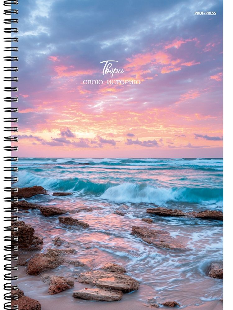 Тетрадь А4  60л кл. гребень Проф-Пресс "Твори свою историю"