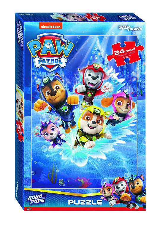 Пазл МАКСИ 24 элемента  500*345мм.  "Щенячий патруль. Аква" (Никелодеон)