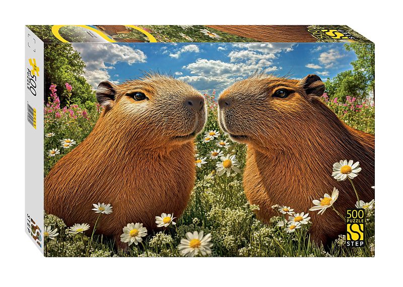 Пазлы  500 элементов  500*345мм.  "Капибары"