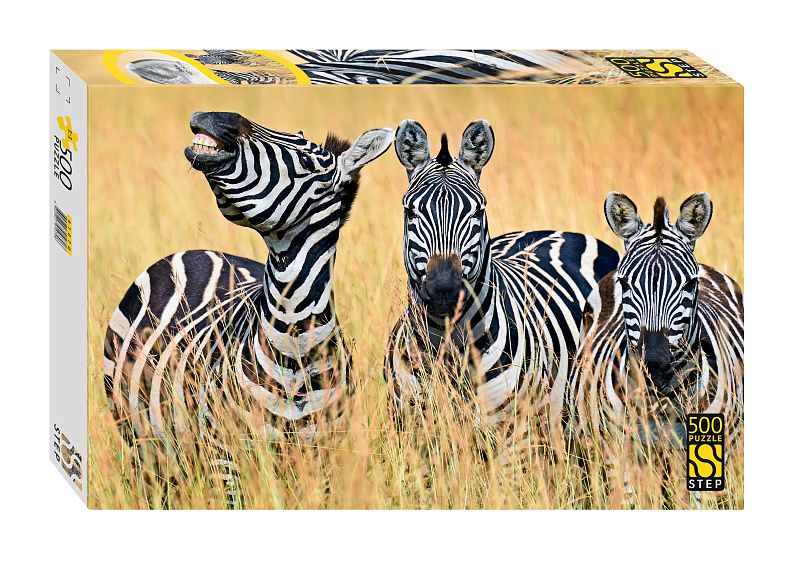 Пазлы  500 элементов  500*345мм.  "Зебры"