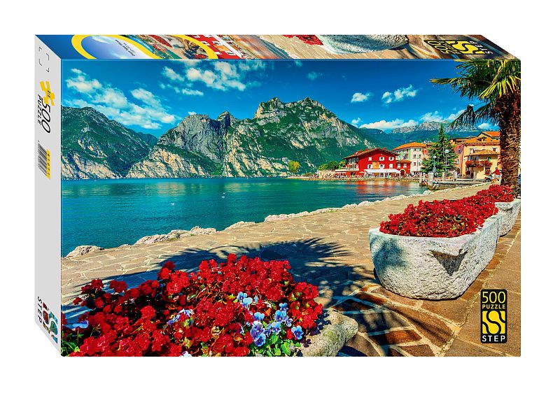 Пазлы  500 элементов  500*345мм.  "Озеро Гарда, Италия"