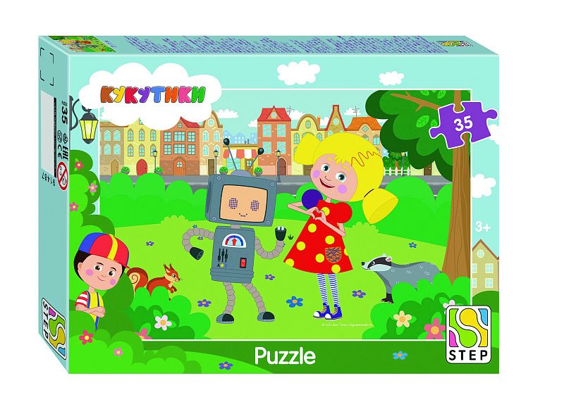 Пазлы   35 элементов  270*180мм  "Кукутики" (Биг Папа)