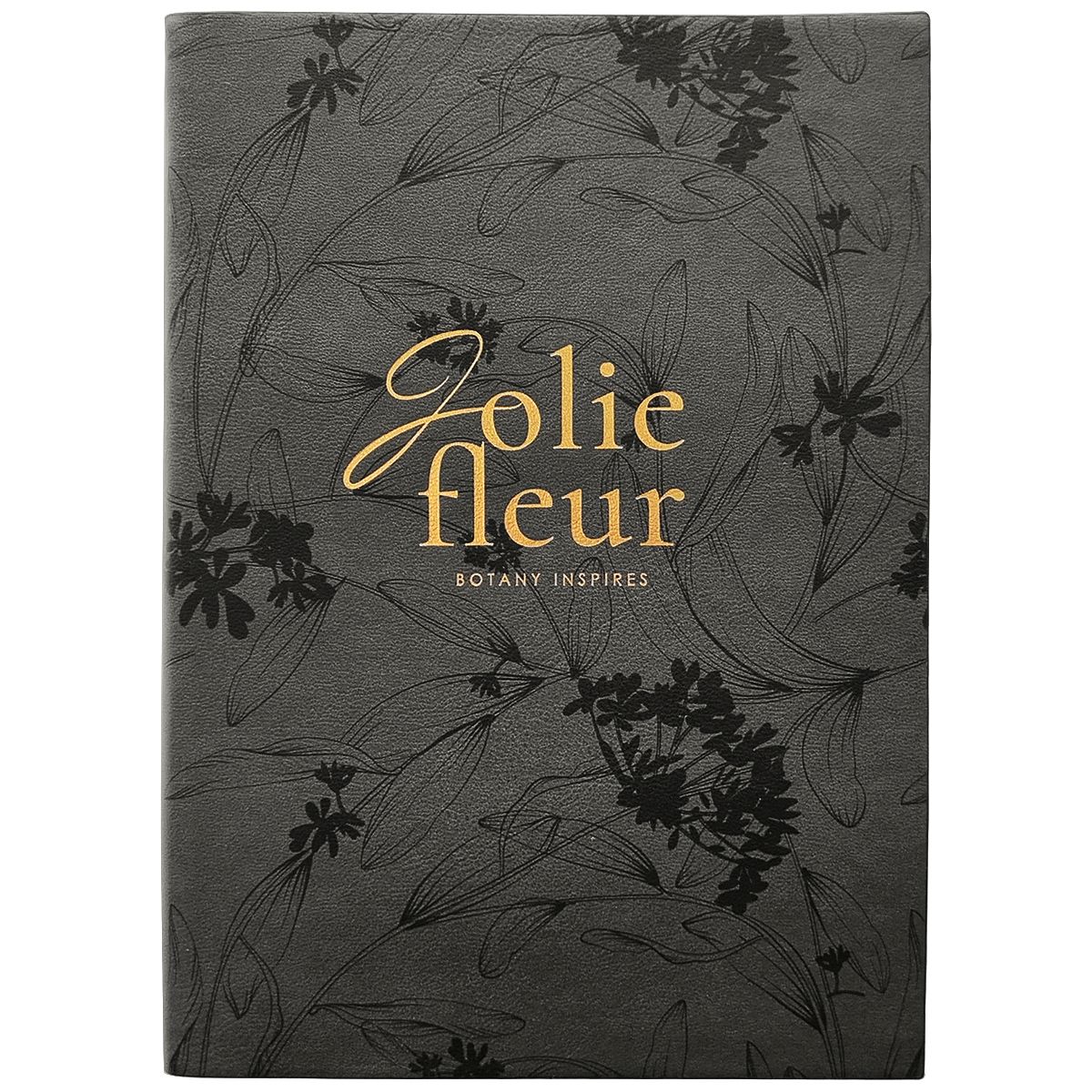 Ежедневник недат. А5 160л. кожзам, мягк.пер. "Fleur. Черный" тисн.фольгой, ляссе